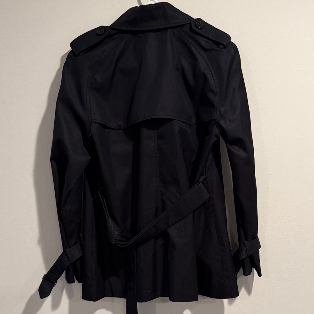 Coach Black Double-Breasted Trench Coat - Picture 2 of 4